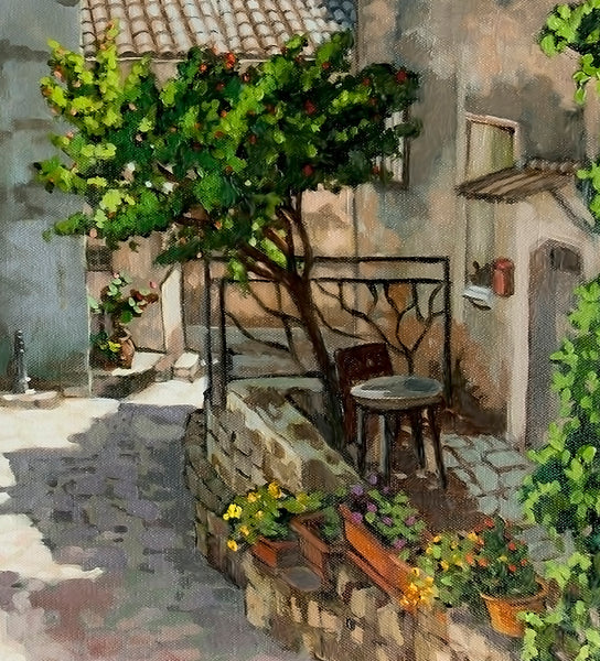 Carriero Du Pourtegue – Original Provence Oil Painting by Dominique Amendola