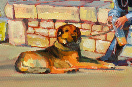 Three guys with a dog (Small)