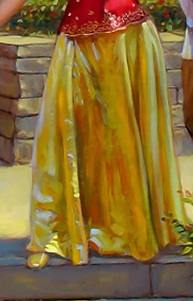 Blind Man's Buff – Classical Figurative Painting by Dominique Amendola (Framed)