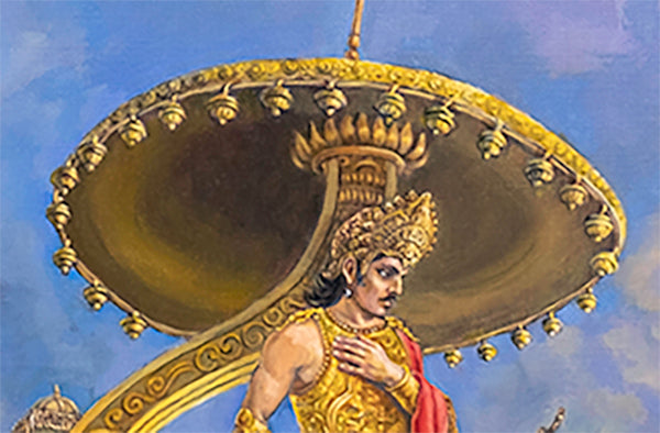 Partha Sarathi – Bhagavad Gita Painting by Dominique AmendolaThis epic oil painting