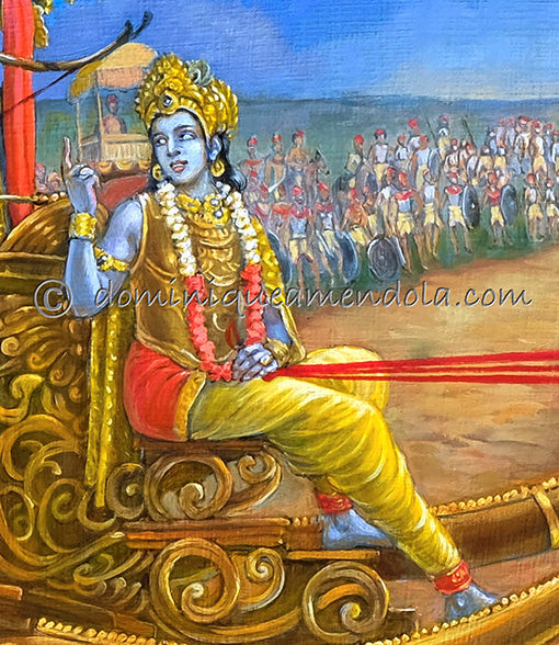Partha Sarathi - Spiritual Vedic Artwork by Dominique Amendola