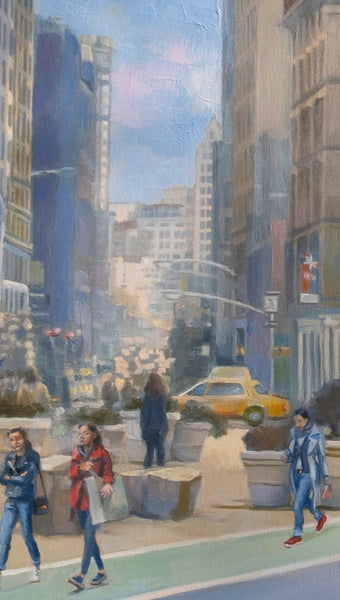 Flatiron Building – Manhattan Street Scene Painting by Dominique Amendola