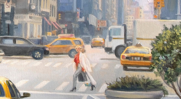 Flatiron Building – Manhattan Street Scene Painting by Dominique Amendola