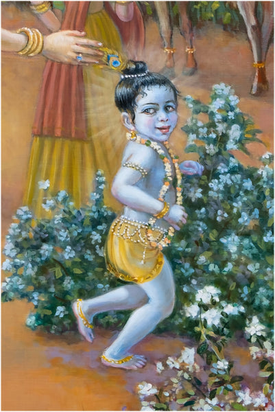 Mother Yashoda Chasing Baby Krishna