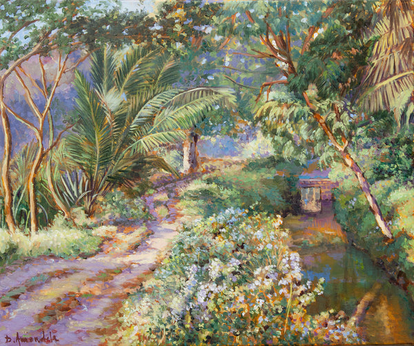 Spring Time In South India – Original Impressionist Landscape by Dominique Amendola