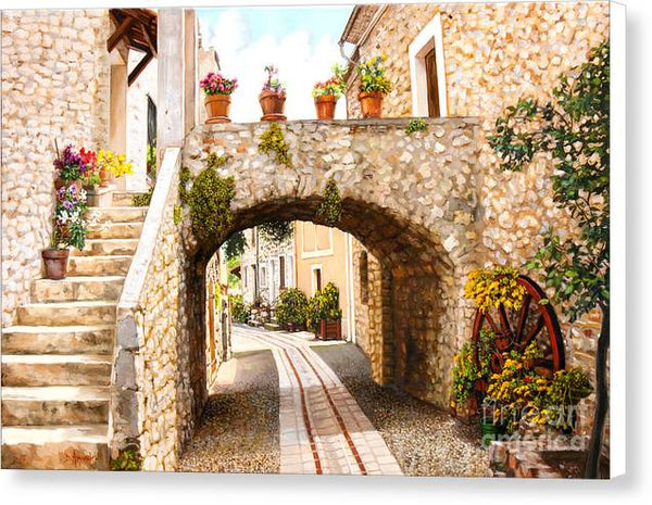 Aspremont Village In Provence - Canvas Print