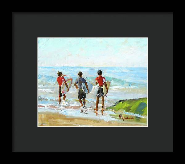 Going For The Surf - Framed Print