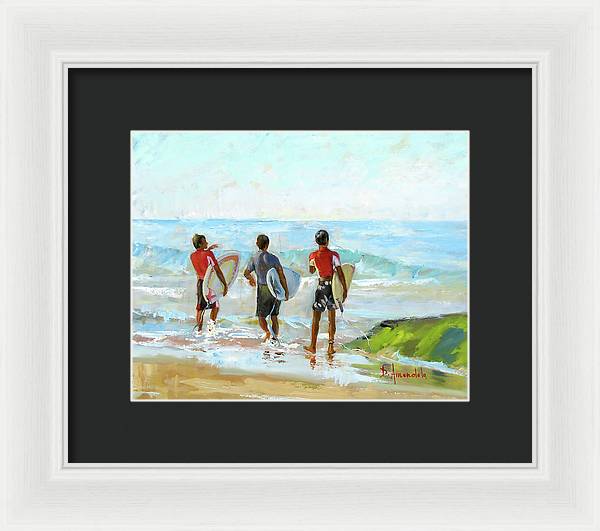 Going For The Surf - Framed Print