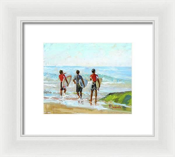 Going For The Surf - Framed Print