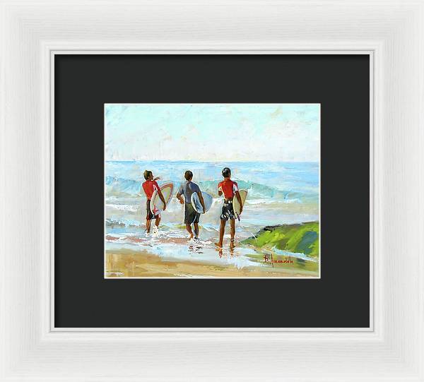 Going For The Surf - Framed Print