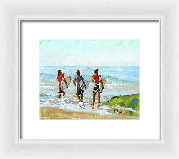 Going For The Surf - Framed Print