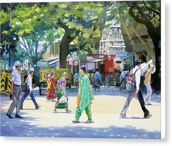 India Street Scene 2 - Canvas Print