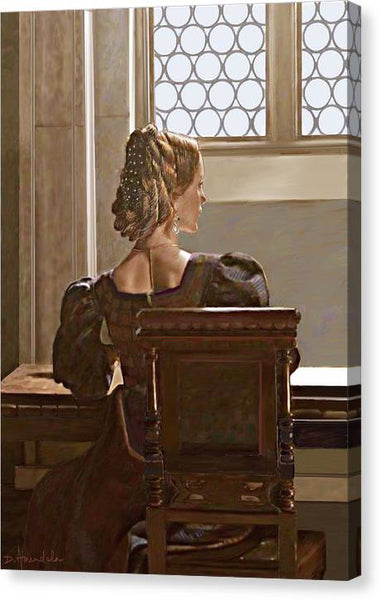 Lady near the window - Canvas Print
