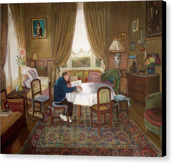 L'homme Qui Lit - Canvas Print