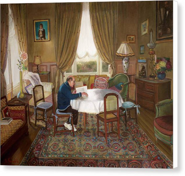 L'homme Qui Lit - Canvas Print