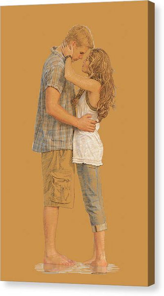 Lovers On The Beach - Canvas Print