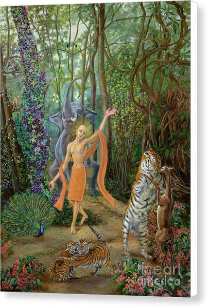 Mahaprabhu in the Jarikhanda forest - Canvas Print