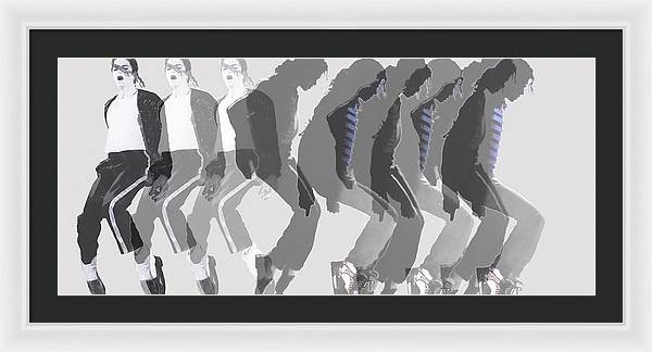 Michael Jackson a la Warhol by Dominique Amendola - Framed Print
