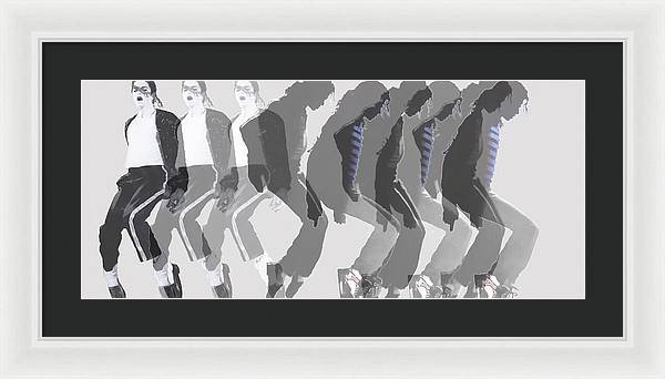 Michael Jackson a la Warhol by Dominique Amendola - Framed Print
