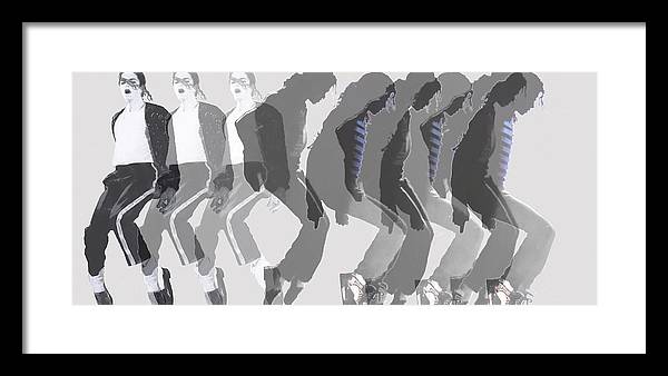Michael Jackson a la Warhol by Dominique Amendola - Framed Print