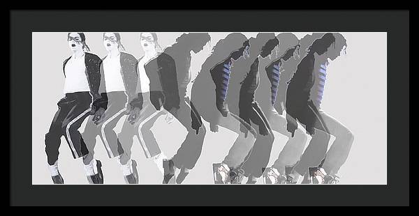 Michael Jackson a la Warhol by Dominique Amendola - Framed Print