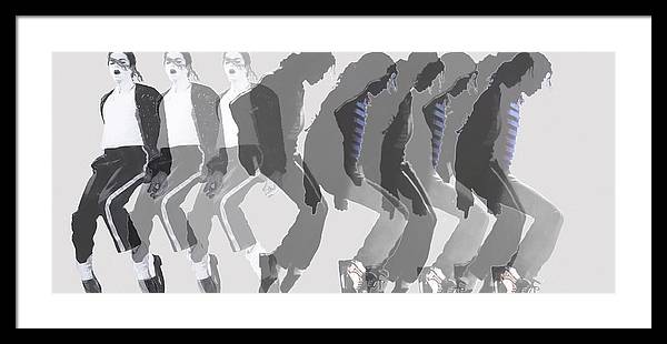 Michael Jackson a la Warhol by Dominique Amendola - Framed Print