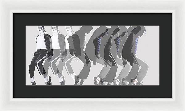 Michael Jackson a la Warhol by Dominique Amendola - Framed Print
