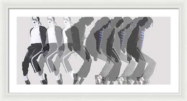 Michael Jackson a la Warhol by Dominique Amendola - Framed Print