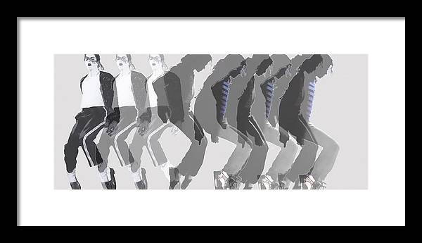 Michael Jackson a la Warhol by Dominique Amendola - Framed Print