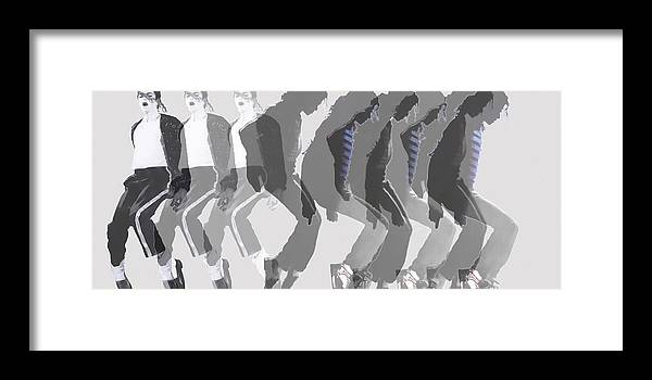 Michael Jackson a la Warhol by Dominique Amendola - Framed Print