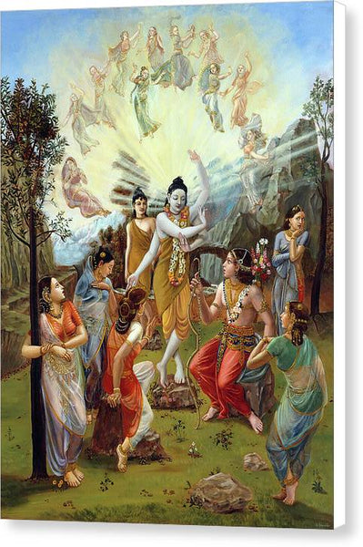 Nara and Narayan Rishis meet Cupid - Canvas Print