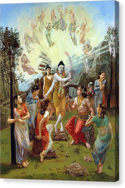 Nara and Narayan Rishis meet Cupid - Canvas Print