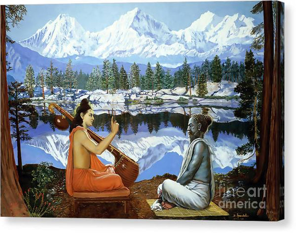 Narada instructs Srila Vyasadeva - Canvas Print