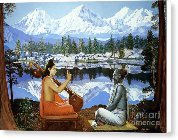 Narada instructs Srila Vyasadeva - Canvas Print