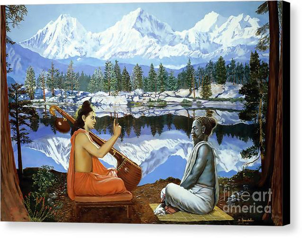 Narada instructs Srila Vyasadeva - Canvas Print
