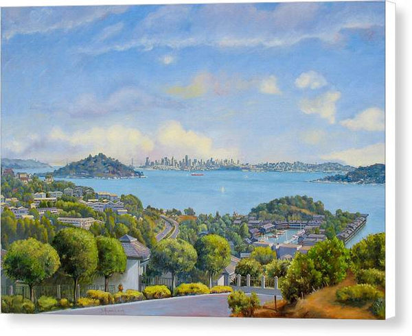 Panoramic View Of Tiburon- large - Canvas Print