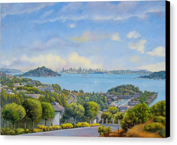 Panoramic View Of Tiburon- large - Canvas Print