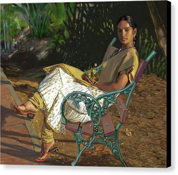 Portrait of simple beauty - Canvas Print