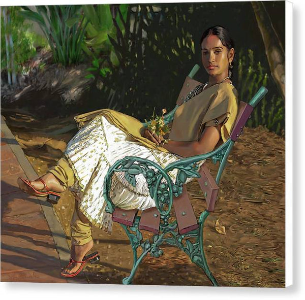 Portrait of simple beauty - Canvas Print
