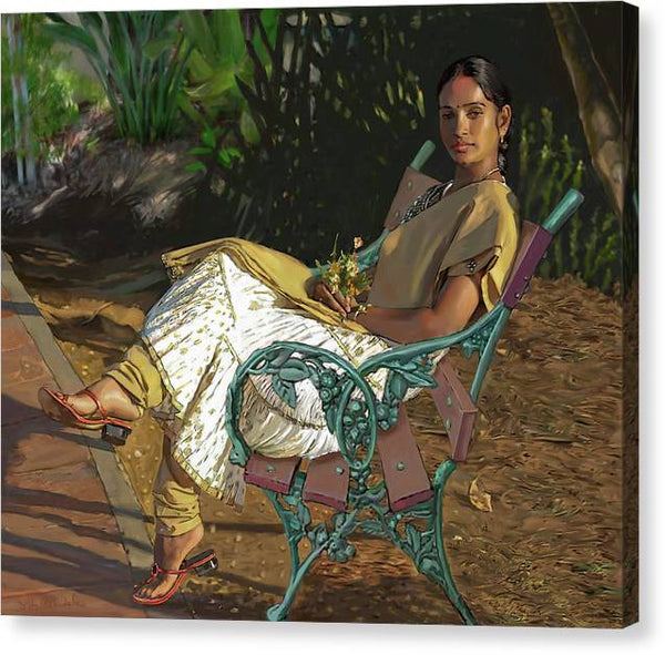 Portrait of simple beauty - Canvas Print