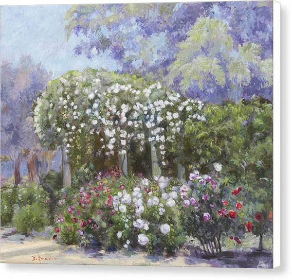 Roses in a garden - Canvas Print