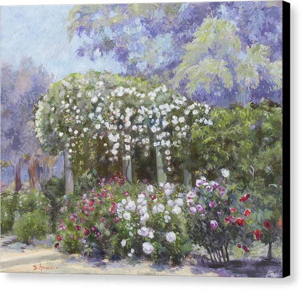 Roses in a garden - Canvas Print