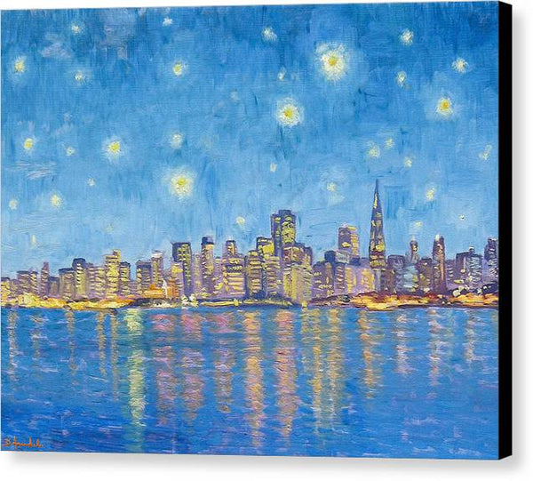 San Francisco Starry Night - Canvas Print