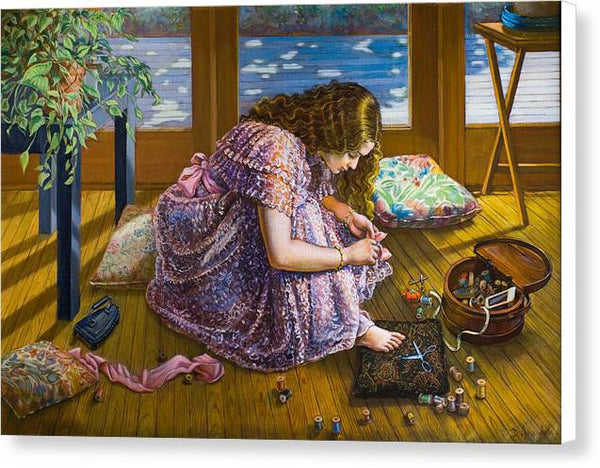 Scissors and toes - Canvas Print