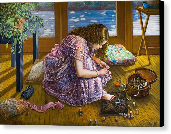 Scissors and toes - Canvas Print