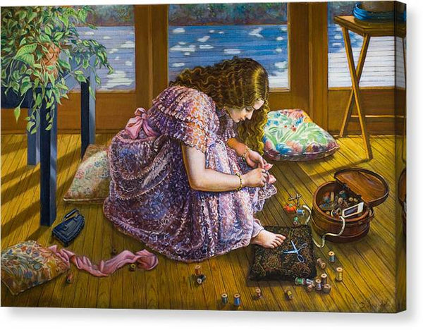 Scissors and toes - Canvas Print