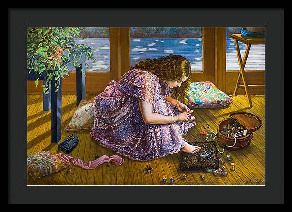 Scissors and toes - Framed Print