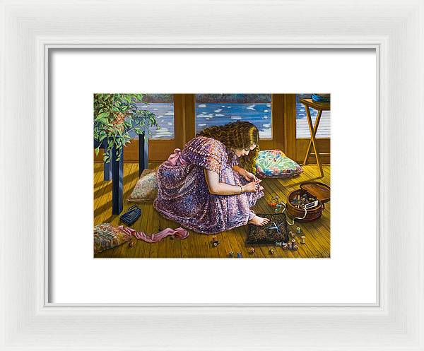 Scissors and toes - Framed Print