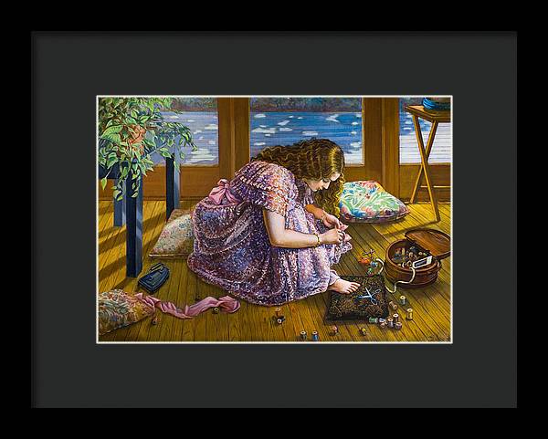 Scissors and toes - Framed Print