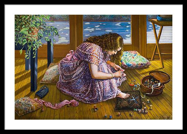 Scissors and toes - Framed Print